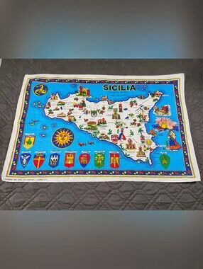 Sicilia cotton tea towel souvenir 100% cotone (cotton)